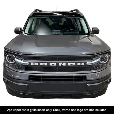 Stainless Steel Main Upper Black Wire Mesh Grille 2021-2025 Ford Bronco Sport
