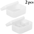 thumbnail image 2 of 2 Pcs Bac de Rangement pour Maquillage Boîte de Rangement en Plastique pour Cosmétiques Organisateur de Maquillage avec Couvercle, 2 of 10