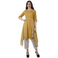 thumbnail image 1 of Moomaya Ensemble Tunique Indienne Haut et Pantalon Manches 3/4 Imprimé Kurta Kurti de Designer pour Femmes, 1 of 6