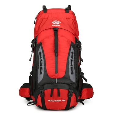 Sac à Dos de Voyage Randonnée Camping 60 L avec Housse de Pluie, Sac à Dos Résistant à l'Eau, Sac à Dos d'Escalade pour Hommes Femmes