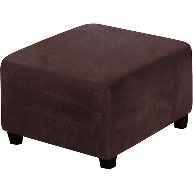 Gkeoshab Sofa Cover Square Ottoman Ottoman Slipcover Square Footstool Protector Storage Stool Ottoman Stretch With Elastic Bottom Feature Real Velvet Plush Fabric(Length:27 32 Inch) Home & Garden