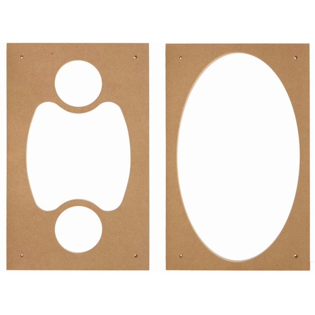 Peachtree Woodworking Football Bowl and Tray Template - 2 Piece Set