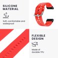 thumbnail image 4 of 26mm Silicone Watch Strap, Flexible Adjusted Replacement Wristband Strap, 4 of 8