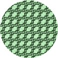 thumbnail image 1 of Ahgly Tapis Rond Lavable en Machine Intérieur Transitionnel Vert Émeraude Profond, 8 Pieds Rond, 1 of 7