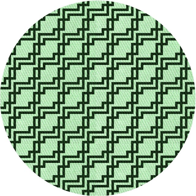 Ahgly Tapis Rond Lavable en Machine Intérieur Transitionnel Vert Émeraude Profond, 8 Pieds Rond
