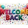 thumbnail image 4 of Welcome Back Banner for Office School Decorations with Balloons Colorful Pencils Party Supplies and Festive Backdrop for Event Celebration Classroom Decor, 4 of 4
