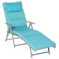 thumbnail image 1 of Outsunny Outdoor Chaise Lounge Chair with Folding Design Blue, 1 of 10
