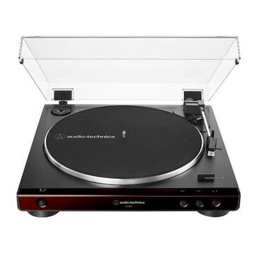 Audio-Technica AT-LP60X-BW Fully Automatic Belt-Drive Stereo Turntable – Brown