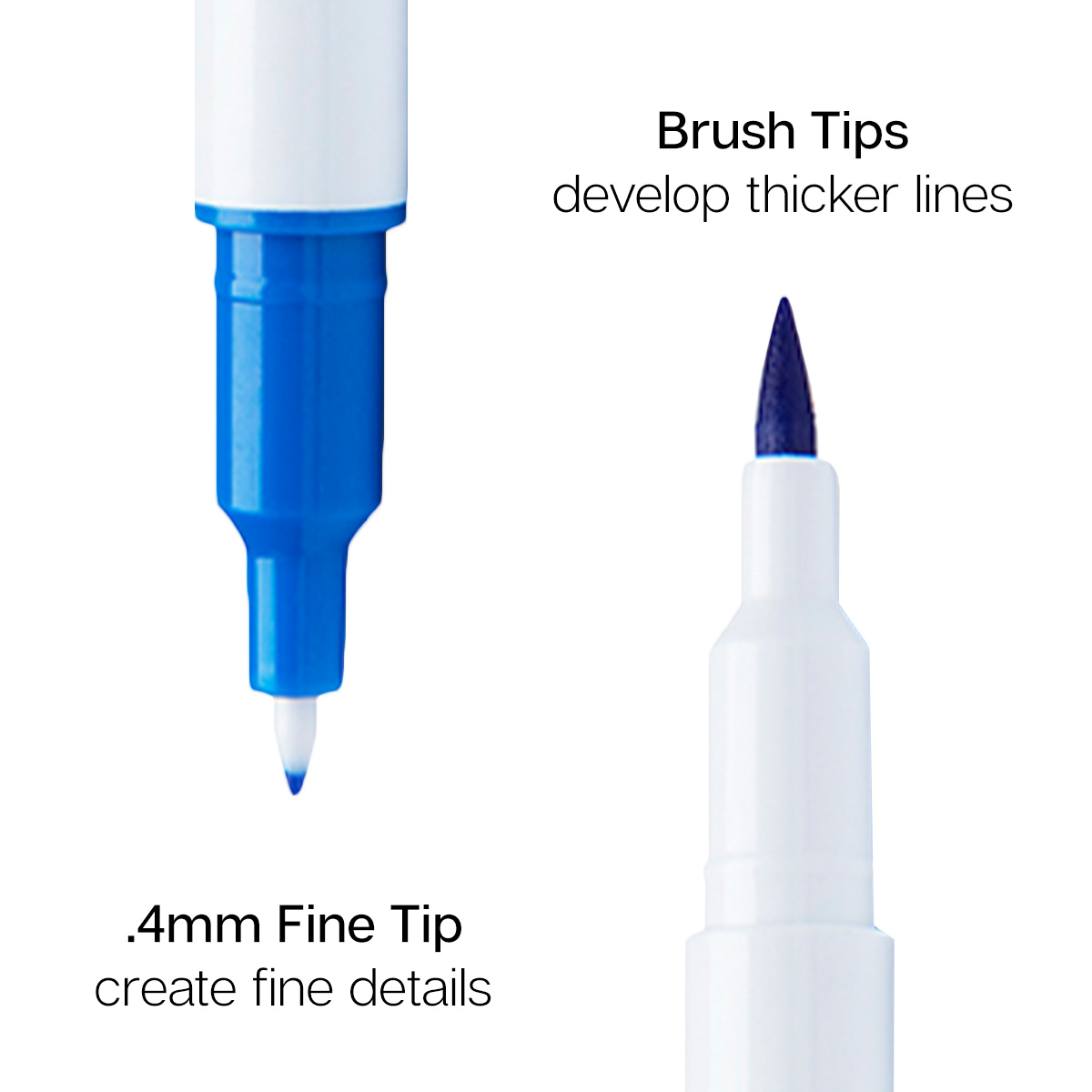KINGART Feutres à double pointe Twin-Tip™, 24 couleurs