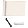 thumbnail image 1 of Almencla 2.7x9.84ft Balcony Privacy Screen Cover Includes 24Pcs Cable Ties Garden Privacy Beige, 1 of 8