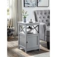 thumbnail image 2 of Convenience Concepts Table d'Appoint Oxford avec Armoire, Fini Bois Gris, 2 of 4