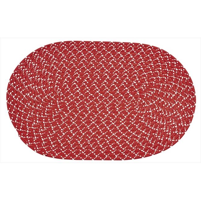 Better Trends BRSSR25R Tapis Tressé Sun Splash - Rouge - 2 Po.
