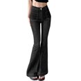 thumbnail image 1 of Women Pants Bell Bottoms Multi Colored Slim Trousers Ladies Work Leggings, 1 of 7