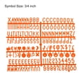 thumbnail image 2 of Uxcell Felt Letter Board Letters Numbers Symbols 3/4 inch Orange Alphabet Message Board Changeable, 2 of 6