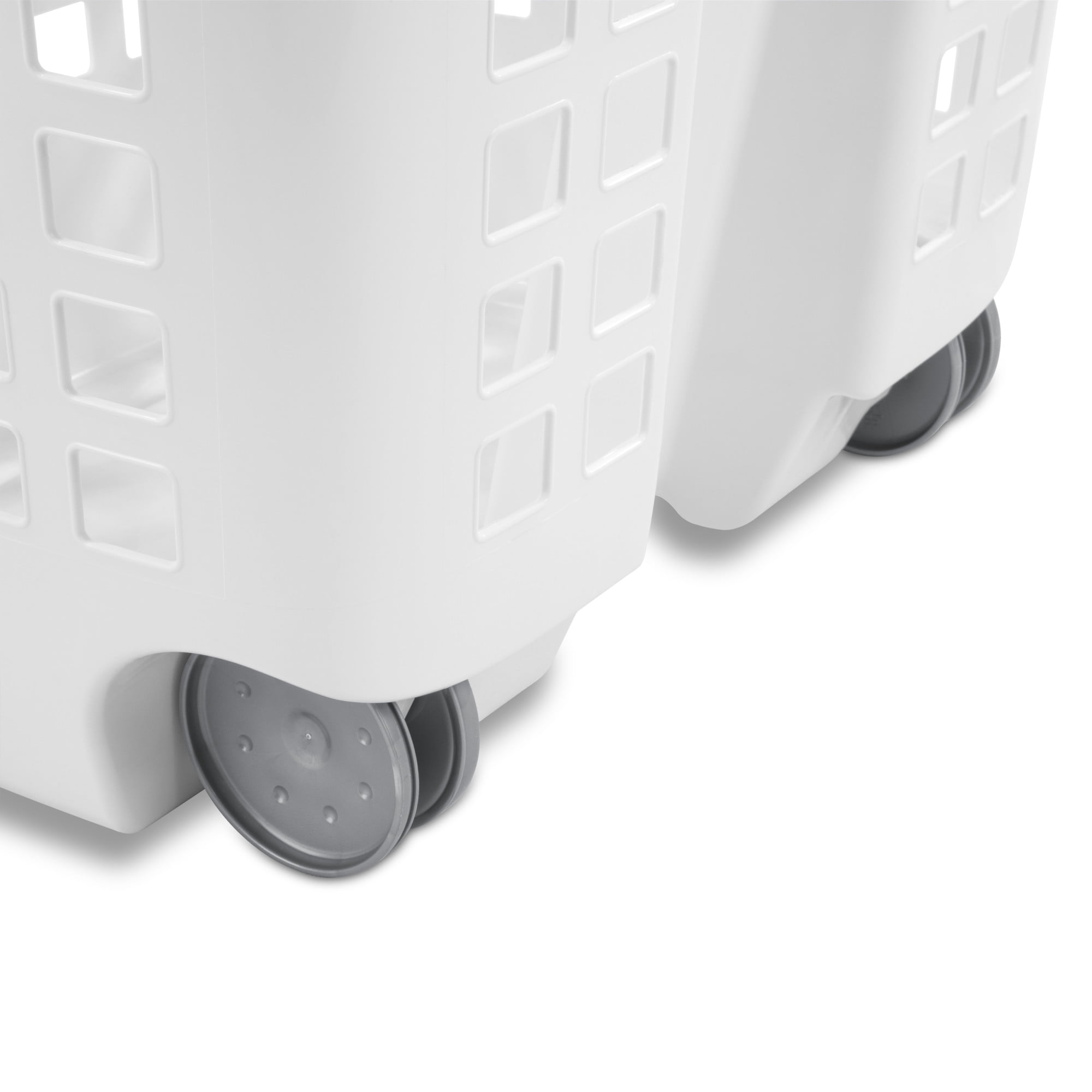 Panier sur roulettes 62L Sterilite en blanc