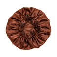 thumbnail image 2 of Bonnet pour Femmes en Satin Bonnet Bonnet de Sommeil Protection des Cheveux Bonnet de Sommeil pour Brun, 2 of 9