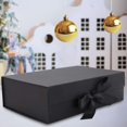thumbnail image 3 of Gift Box with Ribbon Reusable, Proposal Gift Boxes, with Lids Gift Packaging Box for Wedding Cupcake Boxes Engagement Party Bridemaid Gifts Black, 3 of 8