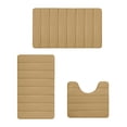 thumbnail image 2 of Meitianfacai Ultra Soft Memory Foam Bath Mat Set, Bathroom Rugs for 3 Pieces, Toilet Mats, Cozy, Water Absorption, Non-Slip, Thick, Machine Washable, Quick Drying, 2 of 8