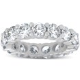 thumbnail image 1 of Sparkly 5 Carat Lab Grown Diamond Eternity Ring Wedding Band 14K White Gold, 1 of 3
