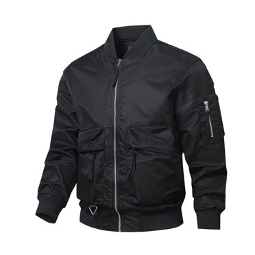 Cameland Blouson Bombardier Léger pour Homme avec Poche à Glissière Décontracté Automne Hiver à Manches Longues Mince Quotidien Extérieur Coupe-Vent Vestes Manteau