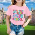 thumbnail image 2 of PMVFHDE T-Shirts Fille Hauts Graphiques T-Shirt Fille Hauts Manches Courtes Hauts Fille T-Shirt Enfants Rentrée des Classes Graphique Manches Courtes Col Rond T-Shirt Lumineux et Confortable pour Rose, 4-5 Ans, 2 of 4