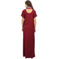 thumbnail image 3 of Bimba Robe Maxi Marron pour Femme à Ourlet Asymétrique avec Poches et Foulard-16, 3 of 5