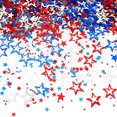 thumbnail image 1 of Hxlamzoo Independence Day Party Confetti - Red, Blue, Silver Star Sequins | Safe Plastic, Reusable, Lightweight & Waterproof | 4th of July Decorations, Photo Props, Nail Glitter, 1 of 6
