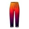 thumbnail image 4 of Meichang Capris à Jambes Larges Tulipe Dégradé pour Femme Grande Taille, Taille Très Extensible, Mode d'Été, Coton et Lin,, 4 of 4