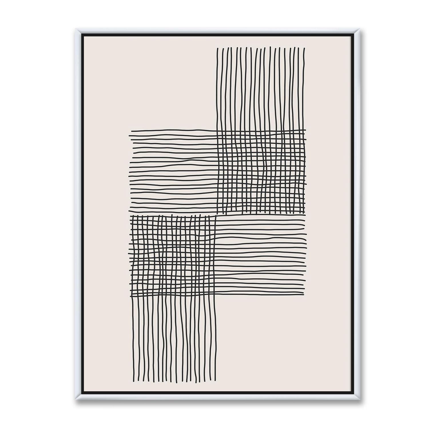Designart Minimal Geometric Compostions Of Elementary Forms XIX FLOAT FRAME WALL ART