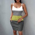 thumbnail image 4 of Ovzne Robes pour Femmes Robe pour Femme Mode Robe d'Été pour Femmes Poches Décontractée Col Rond Sans Manches Imprimé Robes de Plage Boho Robe Mini Robes Robe de Vacances Liquidation, 4 of 6