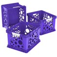 thumbnail image 1 of Storex Grande Caisse de Rangement et de Classement avec Poignées Confortables, Violet/blanc (Lot de 3), 1 of 3