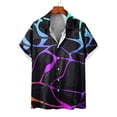 thumbnail image 5 of Cameland Chemise pour Homme Chemise Hawaïenne Imprimée 3D à Manches Courtes à Col à Revers Mode Décontractée Chemise de Plage Haut, 5 of 5