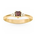 thumbnail image 2 of Birthstone Heart Ring with Shoulder Accents - Garnet (January), 2 of 4