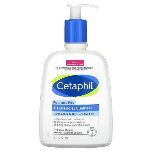 Cetaphil , Nettoyant Quotidien pour le Visage, Sans Parfum, 16 fl oz (473 ml)