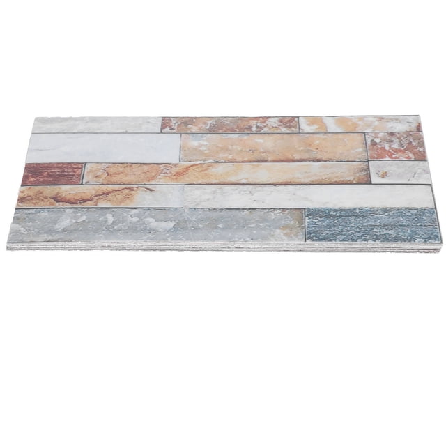 Autocollant de Sol, 12pcs PVC Carrelage Autocollant Marbre Autocollant Décoration de Cuisine Réponse Rapide
