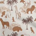 thumbnail image 1 of oneOone Silk Tabby Brown Fabric Tropical Animal Sewing Material Print Fabric By The Yard 42 Inch Wide, 1 of 4