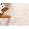 thumbnail image 3 of Indian Handmade Braided Inner White Natural Jute Area Rug, Home Décor Rug, Jute Rug for Bedroom, Dining Room, living room, Doormat Rug Size - 2' x 3' Oval (60 cm x 90 cm), 3 of 5