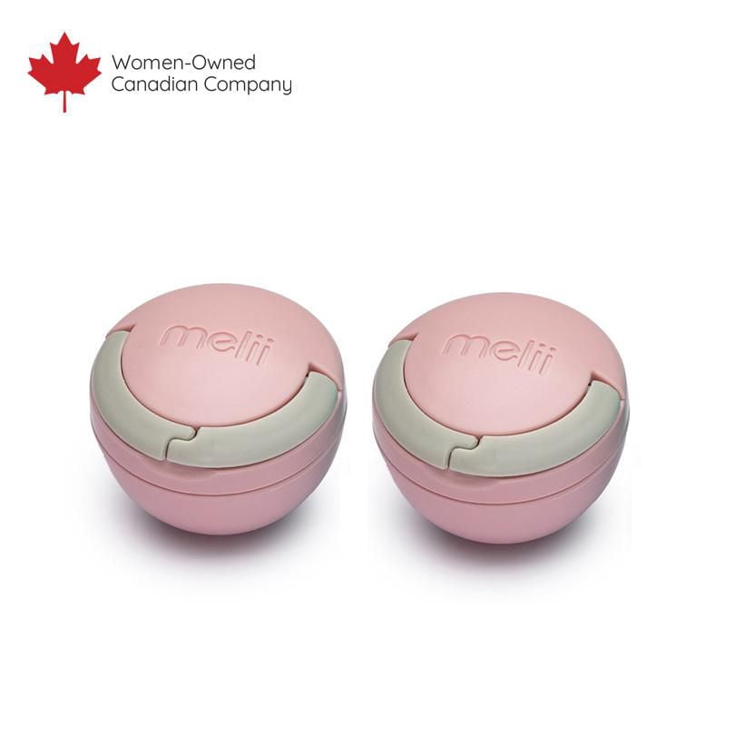 Melii Pacifier Pods for baby Pink & Grey - 2 pack