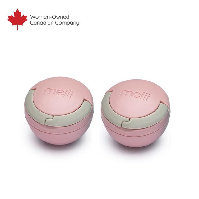 Melii Pacifier Pods for baby Pink & Grey - 2 pack