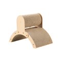thumbnail image 2 of GROWTH TANK Arch Bridge Cat Scratcher Board Corrugated Stable Recyclable Cat Scratcher Board Brown Size M, 2 of 9