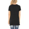 thumbnail image 3 of Birdeem T-Shirt Blouse à Manches Courtes à Col en V Uni pour Femmes, Coupe Ample, 3 of 12