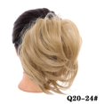 thumbnail image 2 of Synthetic Messy Bun Scrunchie Chignon with Elastic Bands Donut Straight Ponytail Hair Pieces, 2 of 7