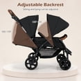 thumbnail image 4 of OLAKIDS Double Stroller, Foldable Baby Tandem Stroller with Djustable Backrest Canopy Footrest, 5-Point Harness, Storage Basket, Convertible Compact Lightweight Twin Stroller for Infants and Toddlers, 4 of 9
