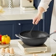 thumbnail image 4 of Slotted Skimmer Spoon Ladle with Long Handle - Lightweight Strainer Utensil for Cooking in 3 Colors, 4 of 5