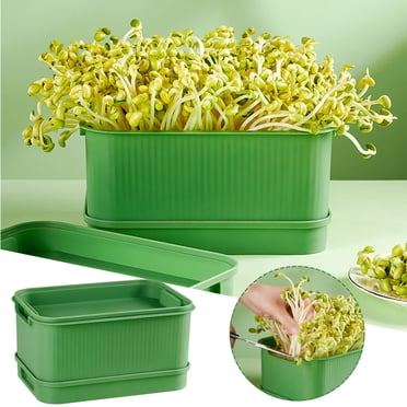Aodebiao Hydroponic Sprout Grow Kit - Indoor Soilless Germination Tray for Home Gardening, Seed Sprouter for Alfalfa Soybeans, Planting Artifact with Drainage, for Kitchen Countertop Balcony Urban