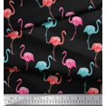 thumbnail image 3 of Soimoi Rayon Fabric Flamingo Bird Print Fabric by Yard 42 Inch Wide, 3 of 3