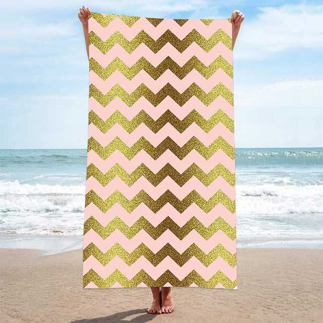 Meitianfacai Stripe Series Microfiber Towels Large Bath Towels Beach Towels