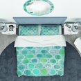 thumbnail image 3 of Designart 'Natural Blue Circle' Geometric Bedding Set - Duvet Cover & Shams, 3 of 4