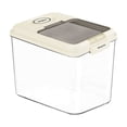 thumbnail image 2 of Large Airtight Rice Container, 22Lb Food Storage Cereal Container, Pet Dog Food Container, With Measuring Cup, Plastic Material, Transparent Window, Magnetic Lid, For Flour Grain Household, 2 of 6