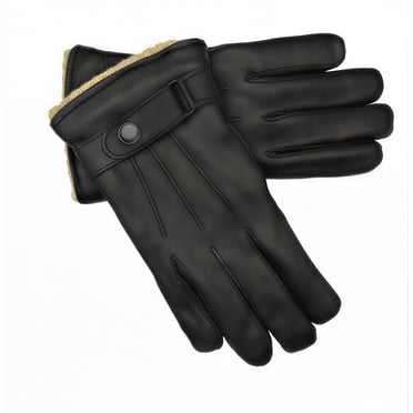 Women Winter Fashion Gloves - Made of Premium Sheep Leather- Fleece Insulated - Size Medium - by North Gloves